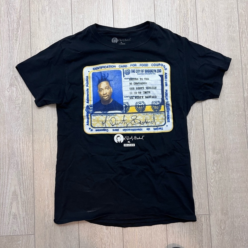 Men’s Ol Dirty Bastard X Reason collaboration, shirt, size small